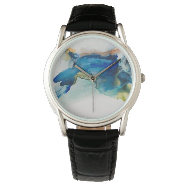 Reloj De Pulsera Terreno abstracto - Azul (Anverso)