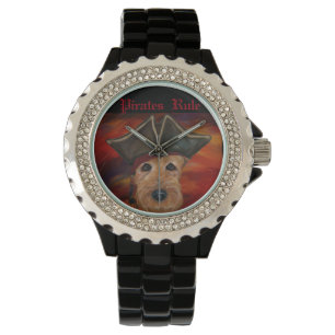 RELOJ DE PULSERA TERRIER AIREDALE PIRATA