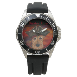 RELOJ DE PULSERA TERRIER DE AIREDALE PIRATA
