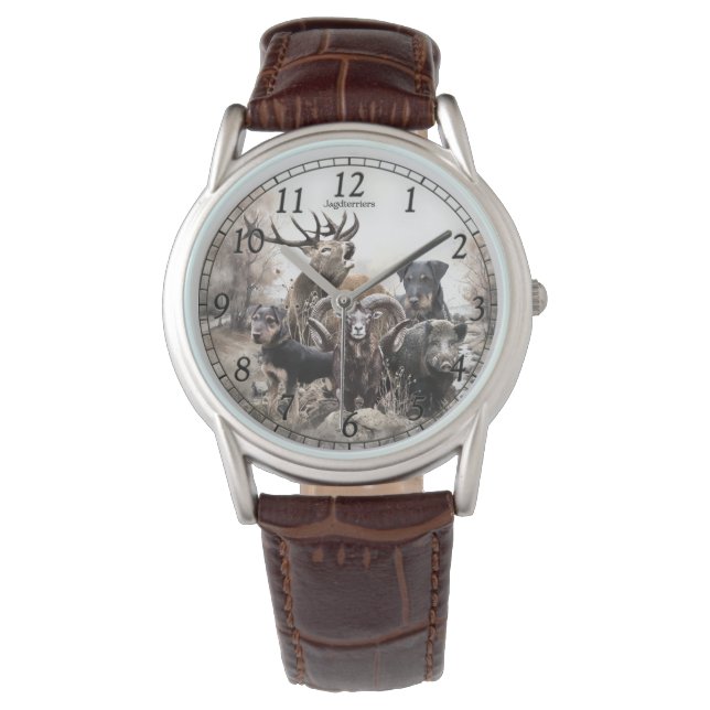 Reloj De Pulsera Terrier de caza alemán, El Jagdterrier , Arte (Anverso)