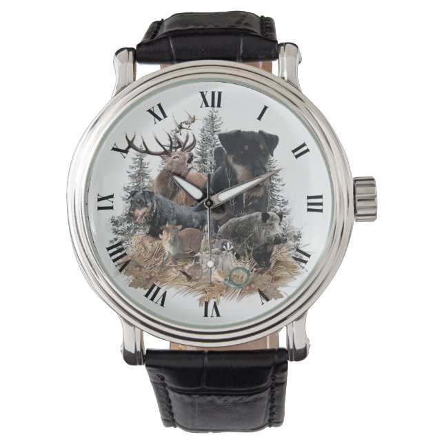 Reloj De Pulsera Terrier de caza alemán (Jagdterrier) (Anverso)