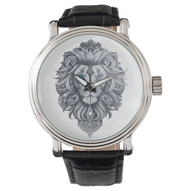 Reloj De Pulsera Tête de lion style tatouage maori (Anverso)