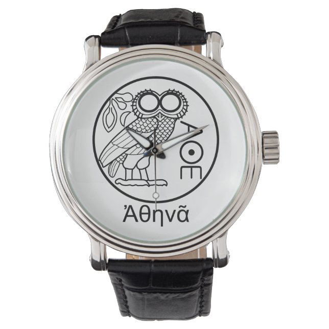 Reloj De Pulsera Tetradrachm de búho de Atenea (fuente griega) (Anverso)