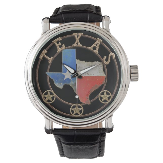 Reloj De Pulsera Texas Map Barn Art (Anverso)