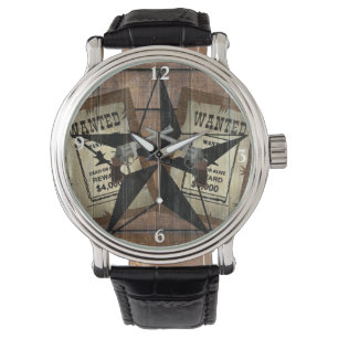 Reloj De Pulsera Texas Star Western Dos Pistolas Buscan Rótulo