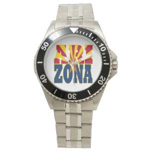 Reloj De Pulsera Texto de la bandera de Arizona