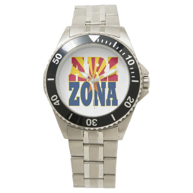 Reloj De Pulsera Texto de la bandera de Arizona (Anverso)
