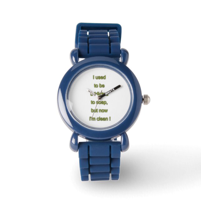 Reloj De Pulsera Texto divertido de jabón (Anverso)