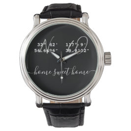 Reloj De Pulsera Texto personalizado Coordenadas de longitud de lat