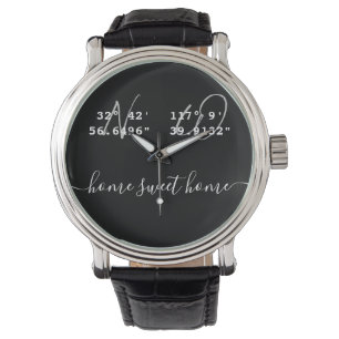 Reloj De Pulsera Texto personalizado Coordenadas de longitud de lat