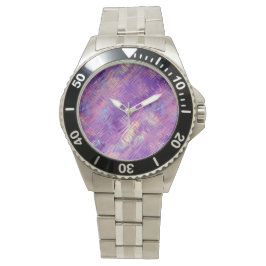 Reloj De Pulsera Textura Amethyst Purple Crystal Gel
