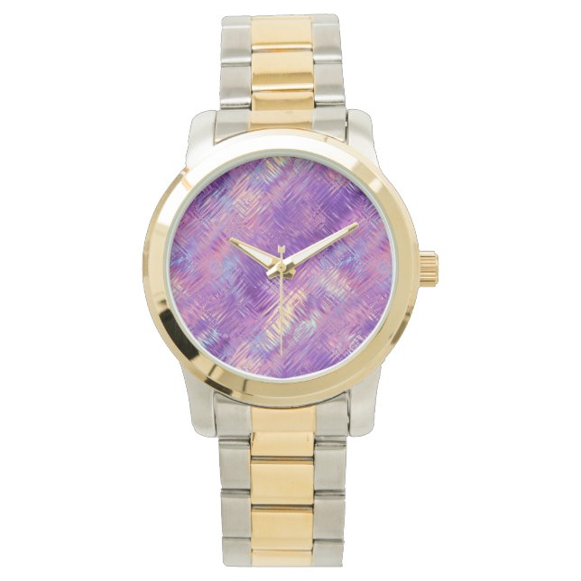 Reloj De Pulsera Textura Amethyst Purple Crystal Gel (Anverso)