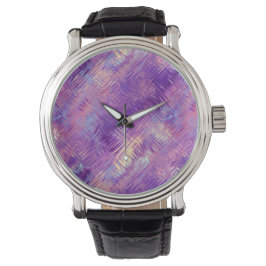 Reloj De Pulsera Textura Amethyst Purple Crystal Gel