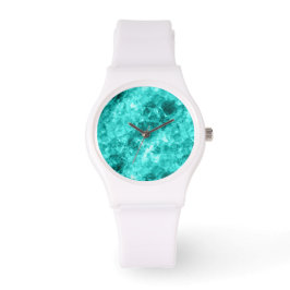 Reloj De Pulsera Textura cian cruzada