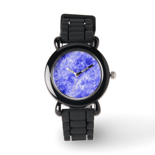Reloj De Pulsera Textura cruzada azul (Anverso)