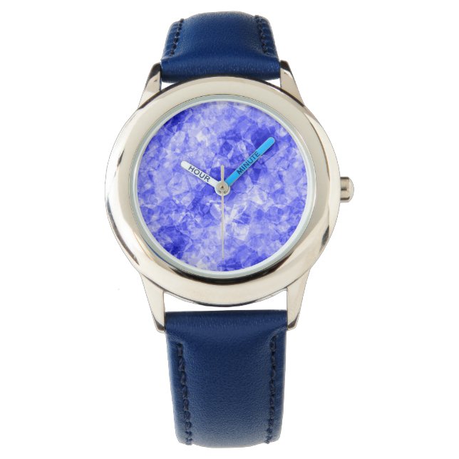 Reloj De Pulsera Textura cruzada azul (Anverso)