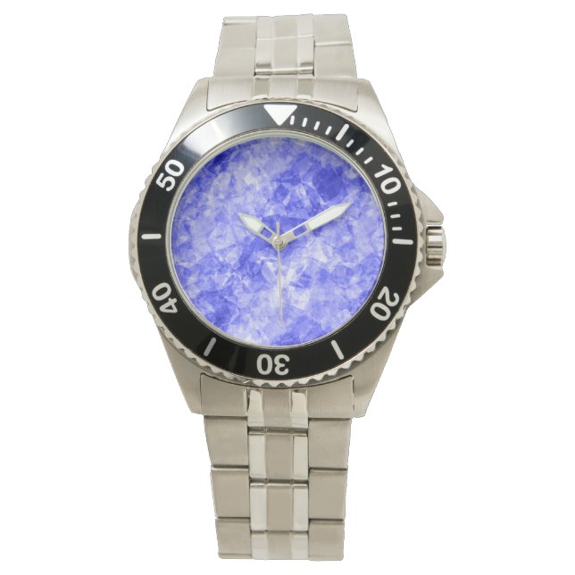 Reloj De Pulsera Textura cruzada azul (Anverso)