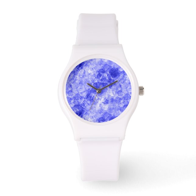 Reloj De Pulsera Textura cruzada azul (Anverso)