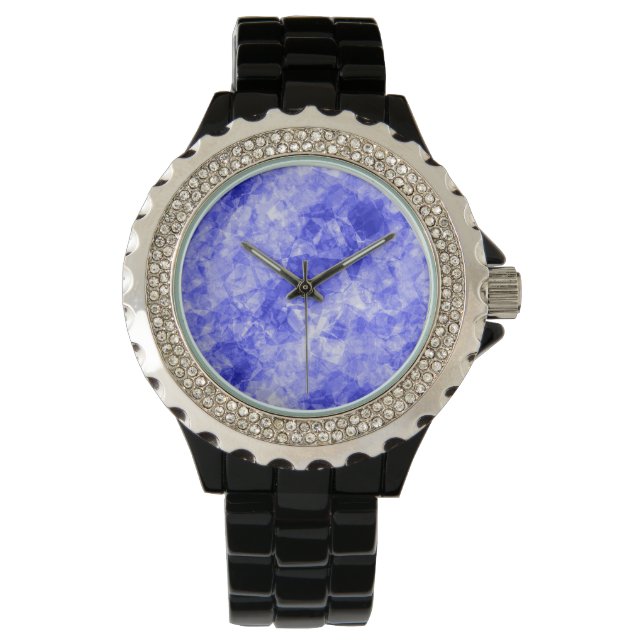 Reloj De Pulsera Textura cruzada azul (Anverso)