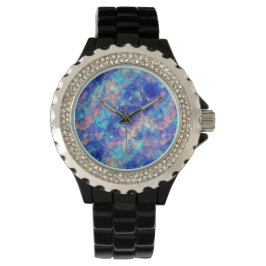 Reloj De Pulsera Textura cruzada azul de Azure