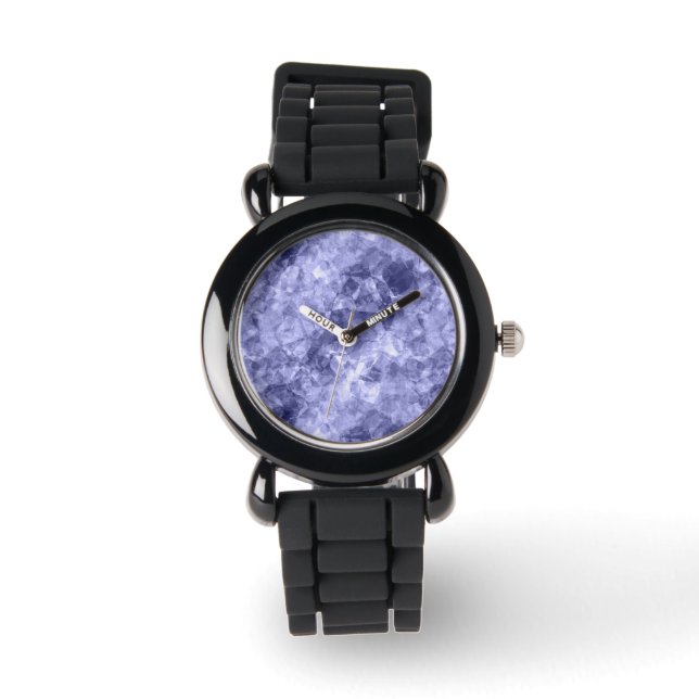 Reloj De Pulsera Textura cruzada azul oscuro (Anverso)
