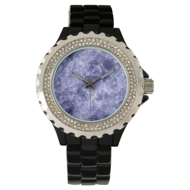 Reloj De Pulsera Textura cruzada azul oscuro (Anverso)