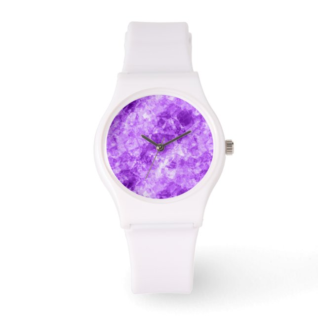 Reloj De Pulsera Textura cruzada púrpura (Anverso)