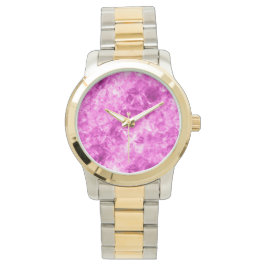 Reloj De Pulsera Textura cruzada rosa