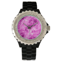 Reloj De Pulsera Textura cruzada rosa