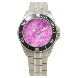 Reloj De Pulsera Textura cruzada rosa