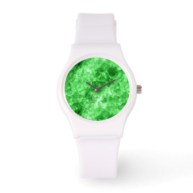 Reloj De Pulsera Textura cruzada verde (Anverso)