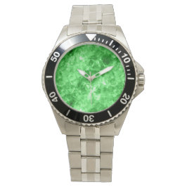 Reloj De Pulsera Textura cruzada verde