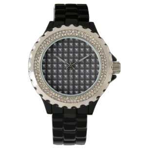 Reloj De Pulsera Textura de acero tachonada