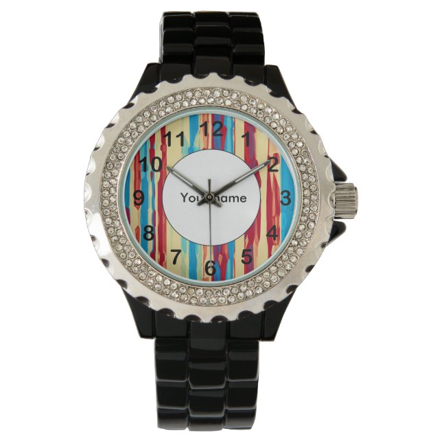 Reloj De Pulsera Textura de acuarelas (Anverso)