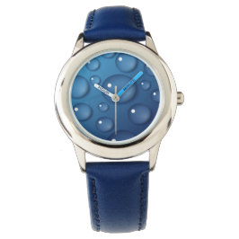 Reloj De Pulsera Textura de caída de agua azul