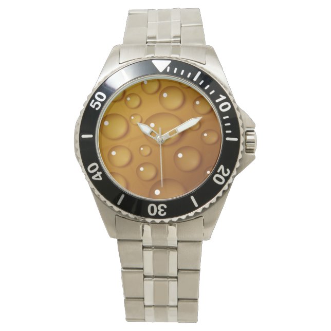 Reloj De Pulsera Textura de caída de agua naranja (Anverso)