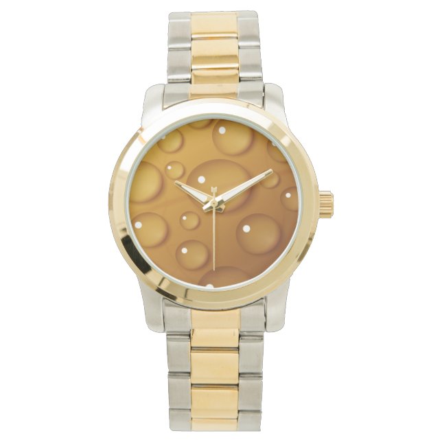 Reloj De Pulsera Textura de caída de agua naranja (Anverso)