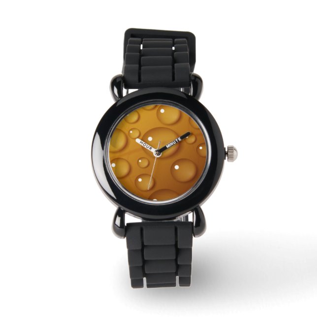 Reloj De Pulsera Textura de caída de agua naranja (Anverso)