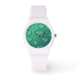 Reloj De Pulsera Textura de caída de agua verde azulada