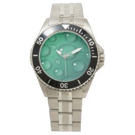 Reloj De Pulsera Textura de caída de agua verde azulada