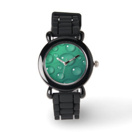 Reloj De Pulsera Textura de caída de agua verde azulada
