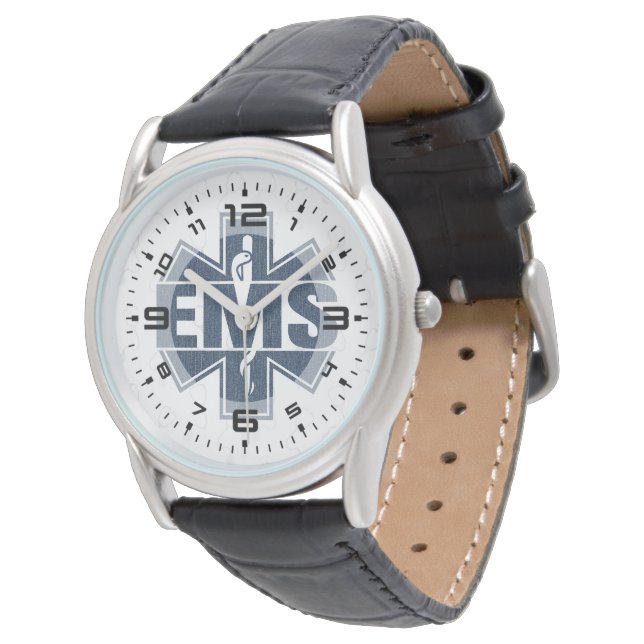 Reloj De Pulsera Textura de EMS Denim (Angular)