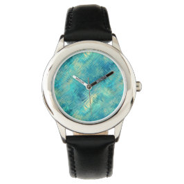 Reloj De Pulsera Textura de Gel de cristal azul Aquamarine