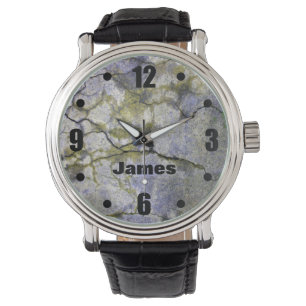 Reloj De Pulsera Textura de la naturaleza Piedra de Mossy con nombr