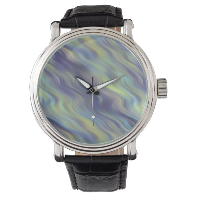 Reloj De Pulsera Textura de lavanda ondulada (Anverso)