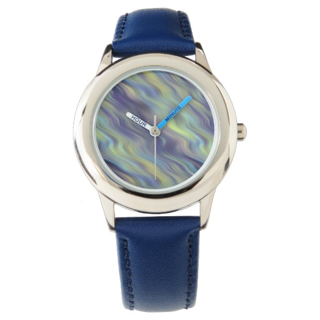 Reloj De Pulsera Textura de lavanda ondulada (Anverso)