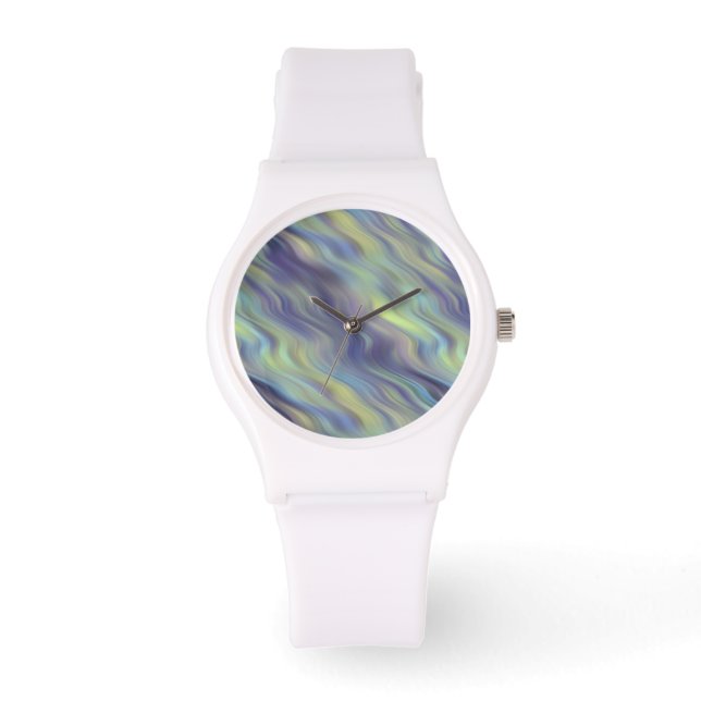 Reloj De Pulsera Textura de lavanda ondulada (Anverso)