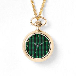 Reloj De Pulsera Textura de leñador verde de búfalo de hincha
