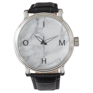 Reloj De Pulsera Textura de mármol blanco