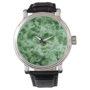 Reloj De Pulsera Textura de mármol verde